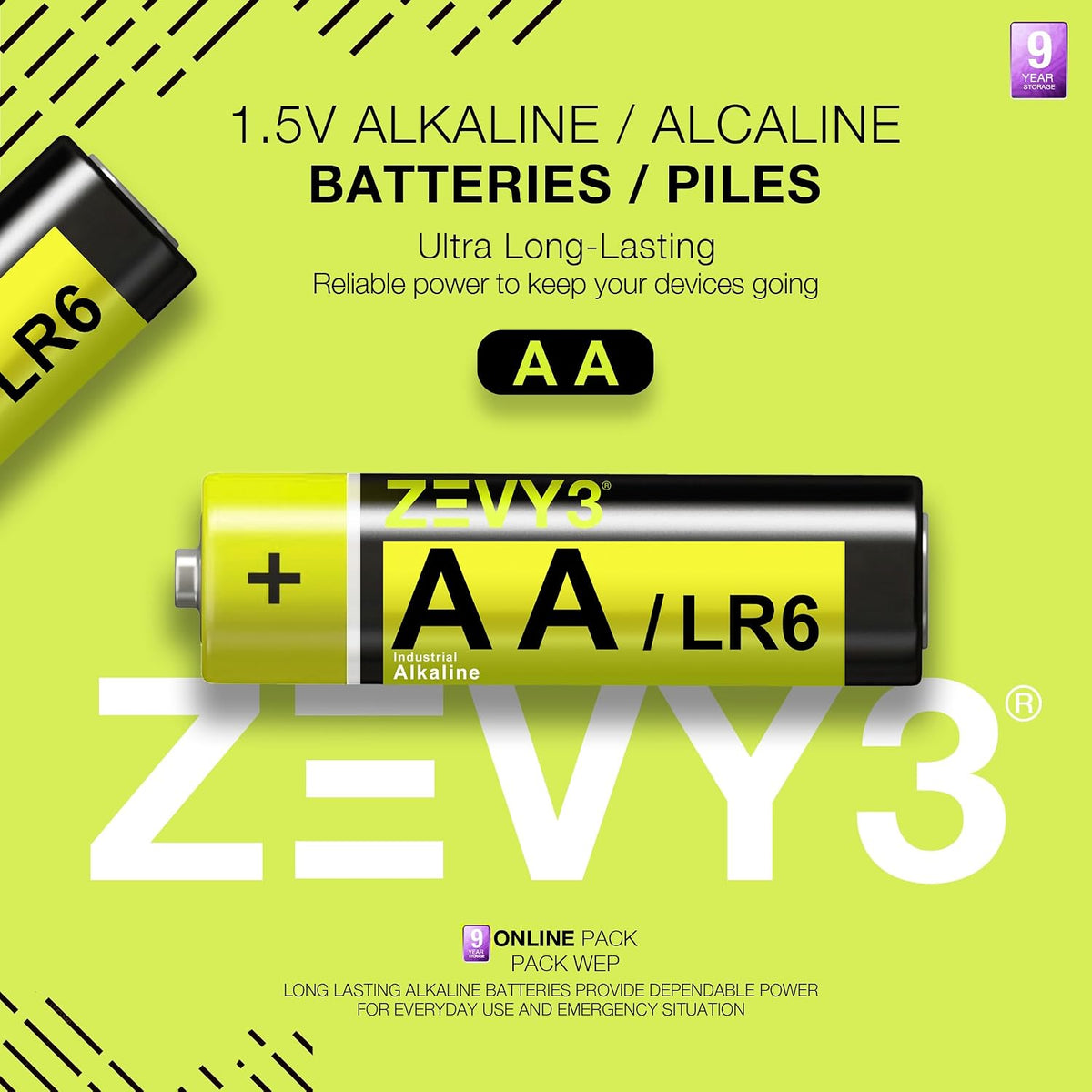 AA Batteries 12 Pack, Long-Lasting Alkaline Batteries, Leak-Proof, High Power Ideal for Remote Controls, Toys, Clocks & Household Devices