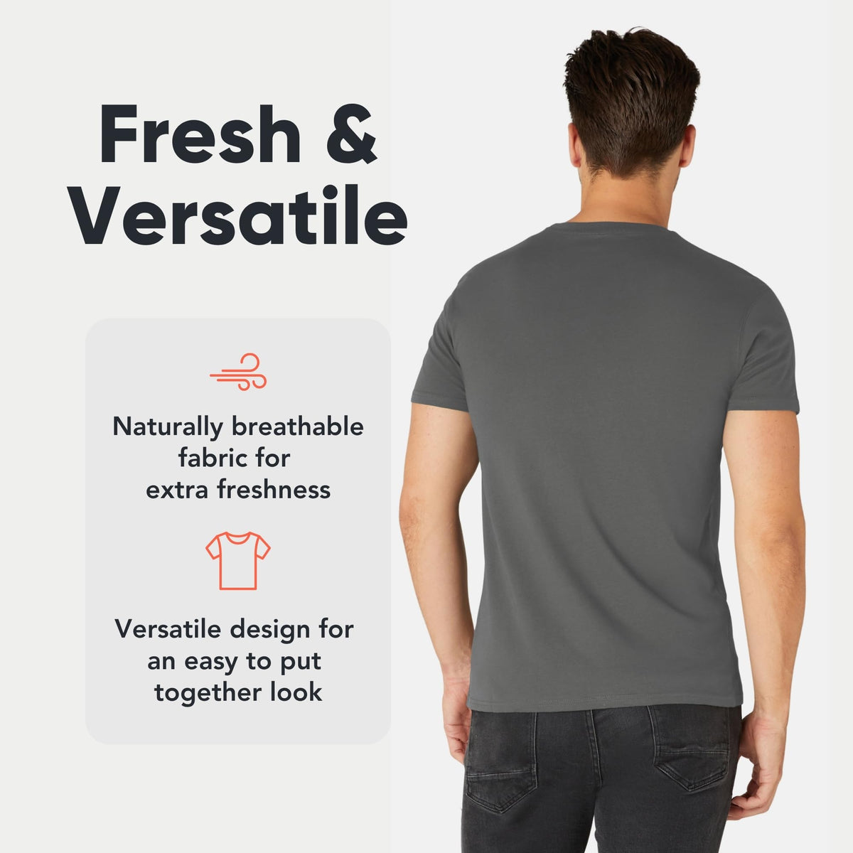 FM London 3/5 Pack Mens T Shirt, Premium Weight, 100% Cotton & Super Soft