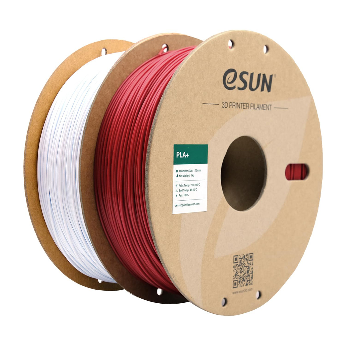 eSUN PLA+ 3D Printing Filament 1KG(2.2lbs), Enhanced Toughness, Cold White