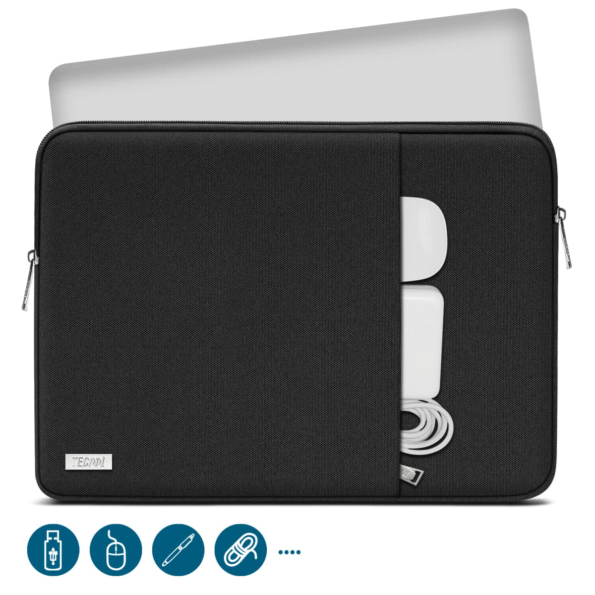 TECOOL 14 Inch Laptop Sleeve Protective Laptop Case 14 inch,Black