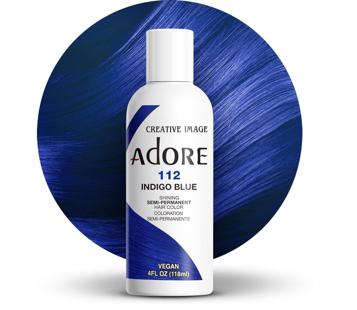 Adore Shining Semi Permanent Hair Colour 121 Jet Black – Vibrant Black Hair Dye, Vegan & Cruelty-Free, Ammonia, Peroxide & Alcohol Free