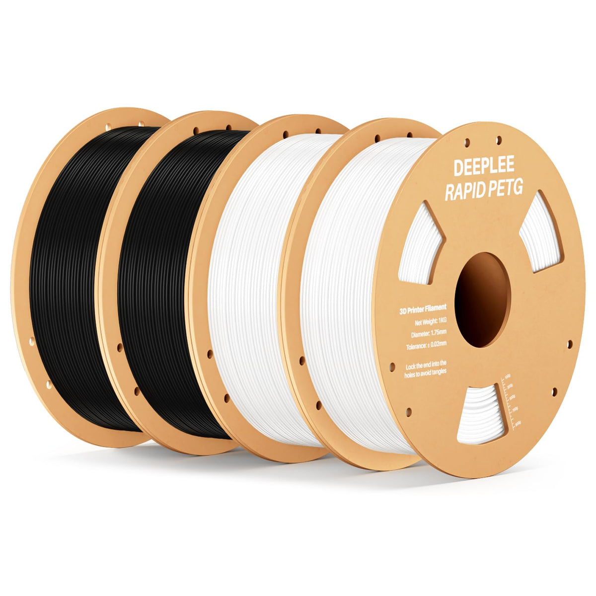 DEEPLEE Rapid PETG Filament 1.75mm Black 1KG