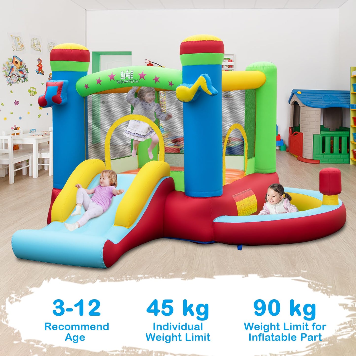 Maxmass 5-in-1 Kids Inflatable Bounce House with Slide & Ball Pit — 294x290x190cm | Ages 3-12