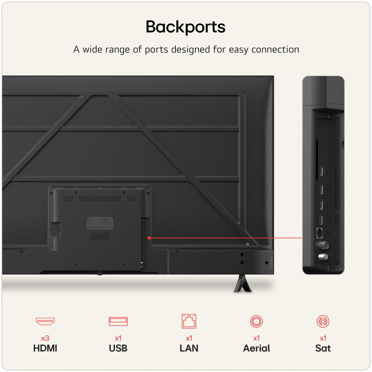 LG 50NU800B6LC Nano UHD AI NU80 4K Smart TV, α7 Processor Gen9, 60Hz, HDR10, Filmmaker Mode™, Google Cast, Apple AirPlay 2, Model Year 2026