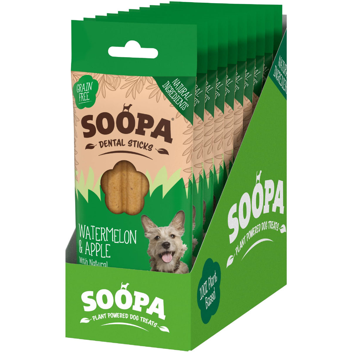 Soopa Carrot & Pumpkin Dog Dental Sticks, Chews to Clean Teeth, 100 g, 1-Pk