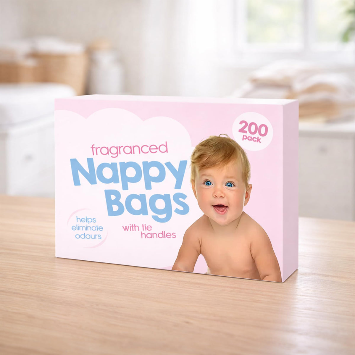 D.A.Y. Republic 150 Nappy Bags Fragranced Diaper Disposal Bags, Tie Handle