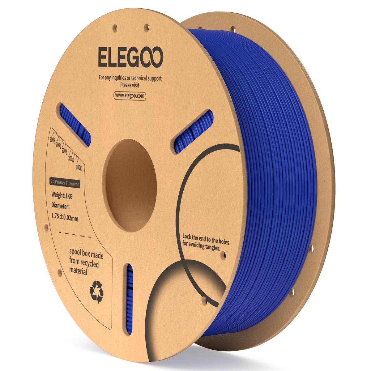 ELEGOO PLA Filament 1.75mm Black 1KG, 3D Filament Dimensional Accuracy +/- 0.02mm, 1kg Cardboard Spool(2.2lbs) 3D Printing Filament Fits for Most FDM 3D Printers