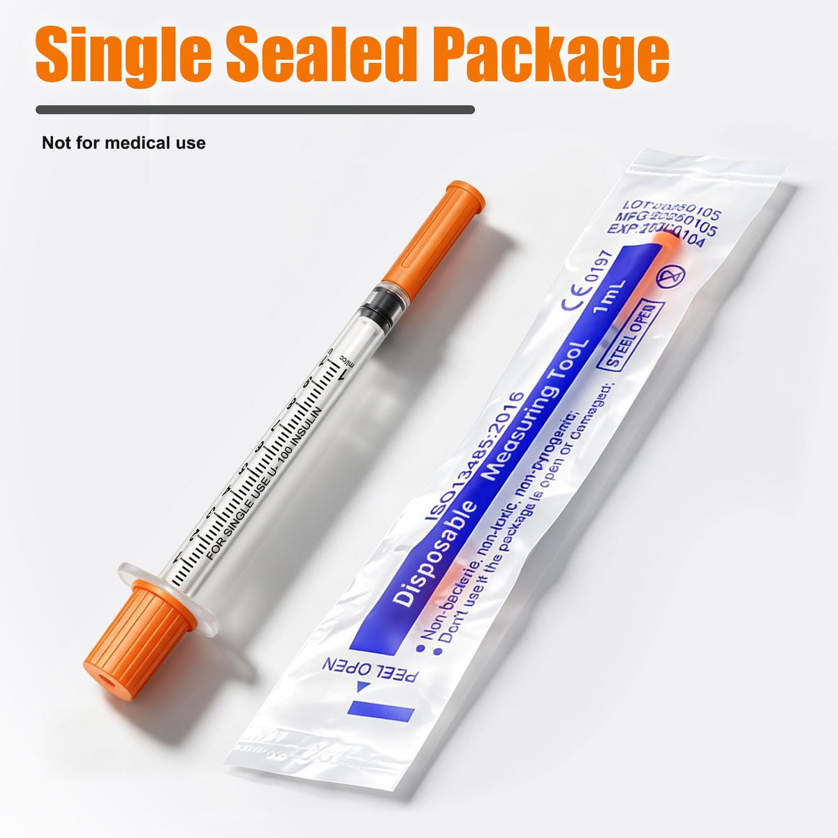 Syringes with Needle for Injections 10 Pack, 1ml 31G 8mm Single Use Injection Fine Needles, Disposable Syringe for Liquid, Individually Packaged Precision Dispensing Tools for Lab, Perfume, DIY Craft
