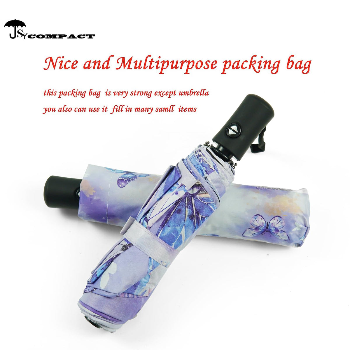 SY COMPACT Travel Umbrella Windproof Automatic Unbreakable UV Protection
