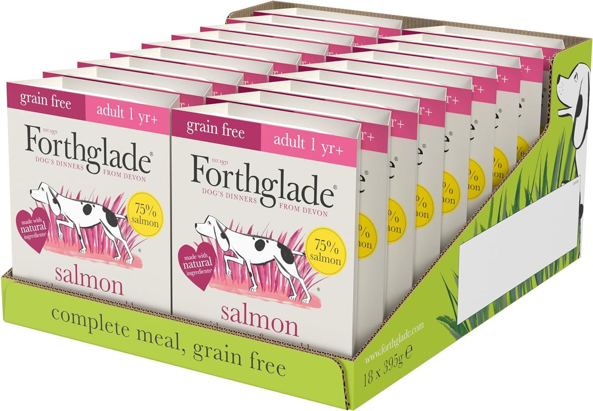 Forthglade Wet Dog Food (18 x 395g Trays) - Grain Free & Hypoallergenic Dog Food, Adult 1 Year+, Lamb with Vegetables, Complete Stomach Sensitive Meals with Natural Ingredients