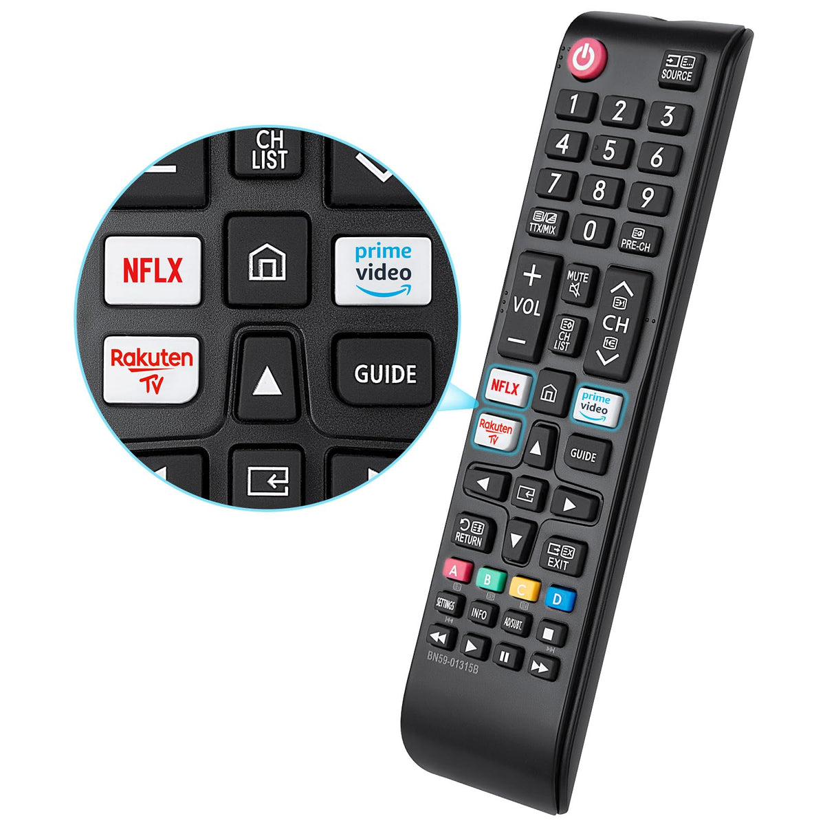 Universal-for-Samsung-Smart-TV-Remote, for Samsung Curved Qled Frame 4K TV