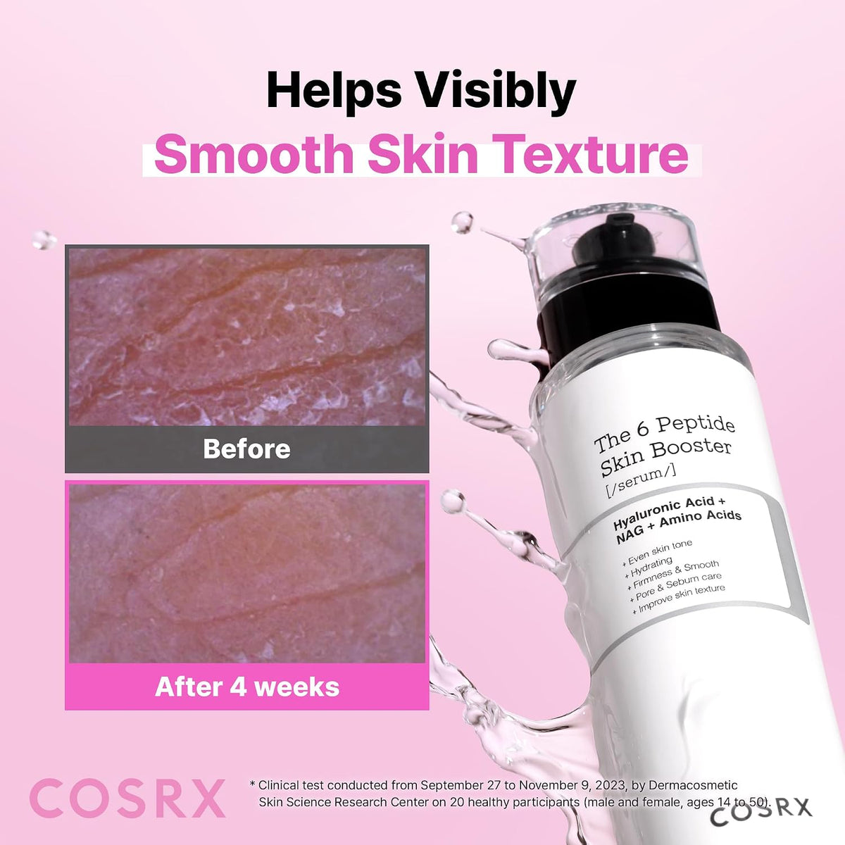 COSRX 6 Peptide Collagen Booster Serum 150ml, Face Toner with Niacinamide