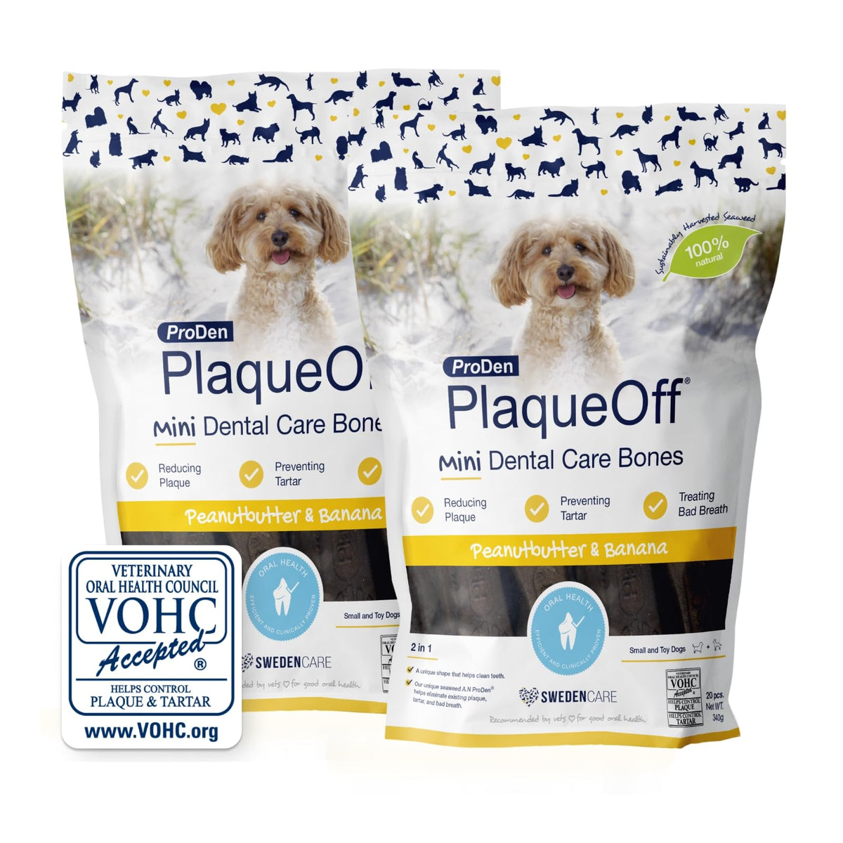 ProDen PlaqueOff 13 Dental Bones for Medium & Large Dogs, Chicken & Pumpkin