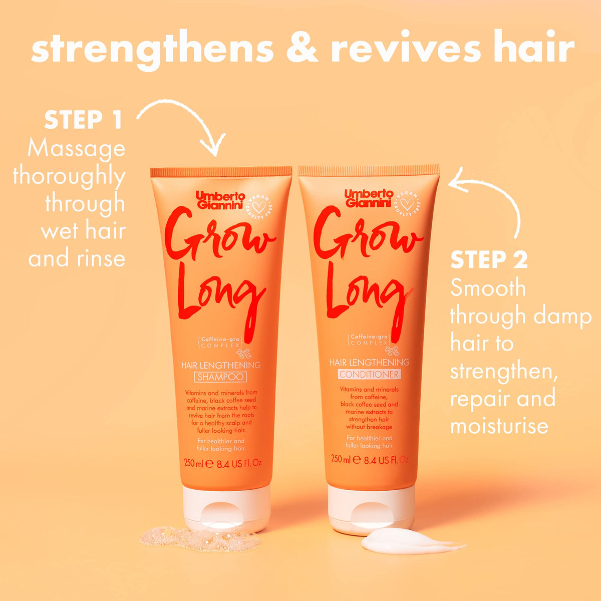 Umberto Giannini Curl Jelly Scrunching Jelly & Creme De Curl Control Cream Duo for Curly or Wavy Hair, Vegan & Cruelty Free, 2 Pack