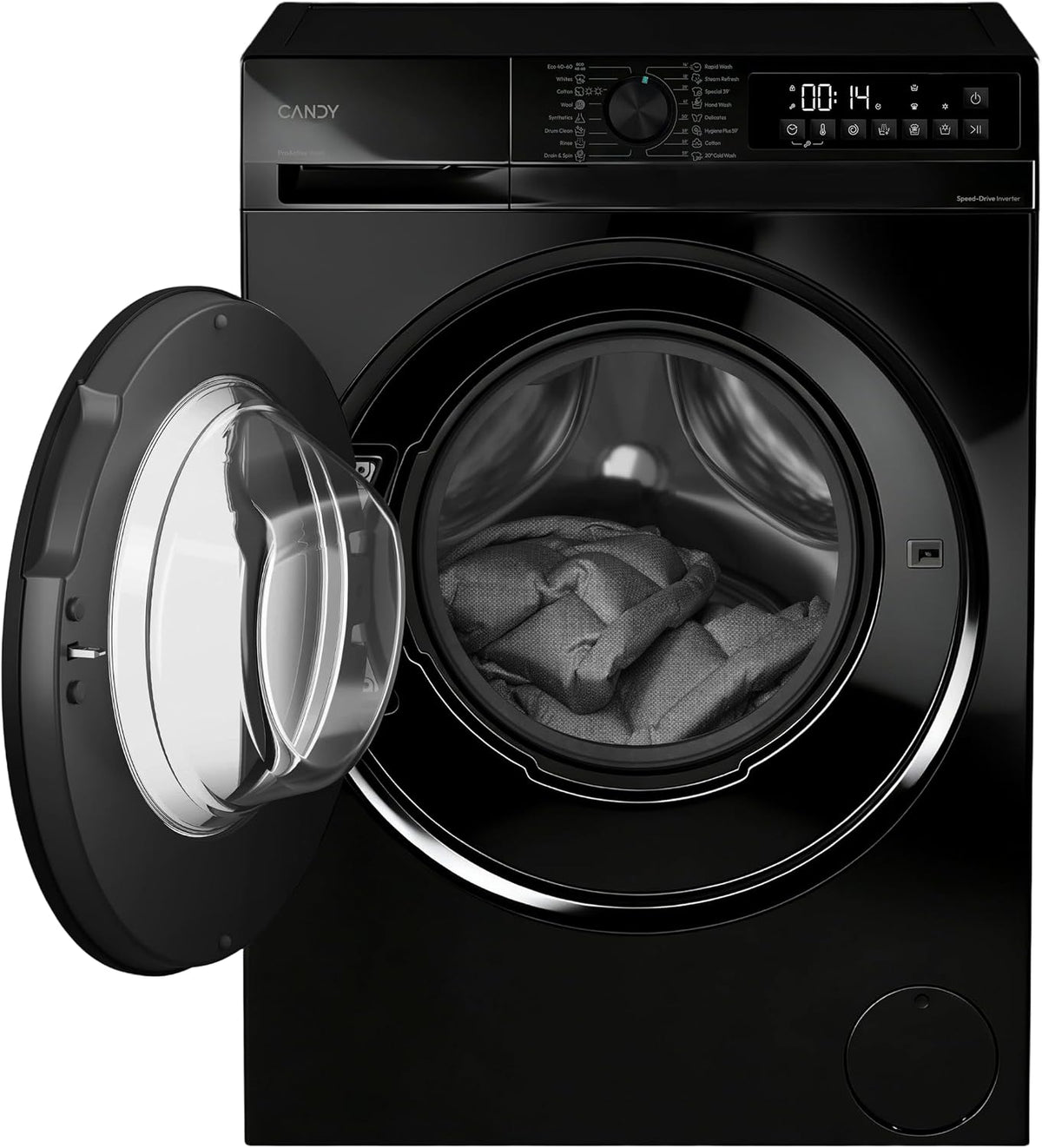 Candy Quick Pro Washer Dryer, 9kg Wash + 6kg Dry, Black, A-20%/D, 1400 RPM