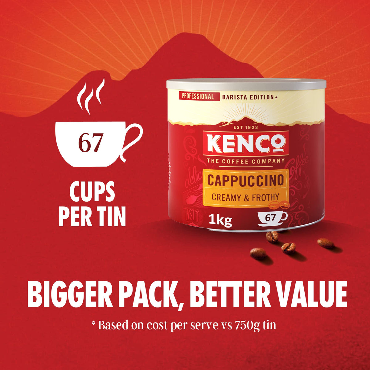 Kenco Iced Hot Salted Caramel Latte Sachets x8 (Pack of 5, Total 40 Sachets)