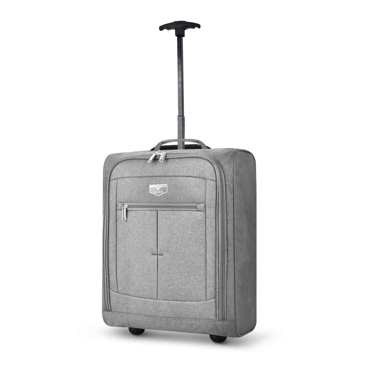 LUGG Lightweight Cabin Luggage, 600D Polyester, Solid Wheels, 45x36x20cm