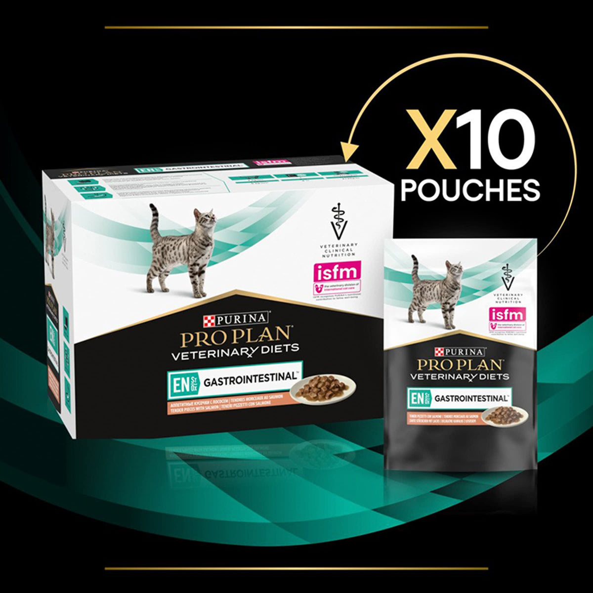 PRO PLAN VETERINARY DIETS UR Urinary Chicken Wet Cat Food 10x85g (Pack of 4)