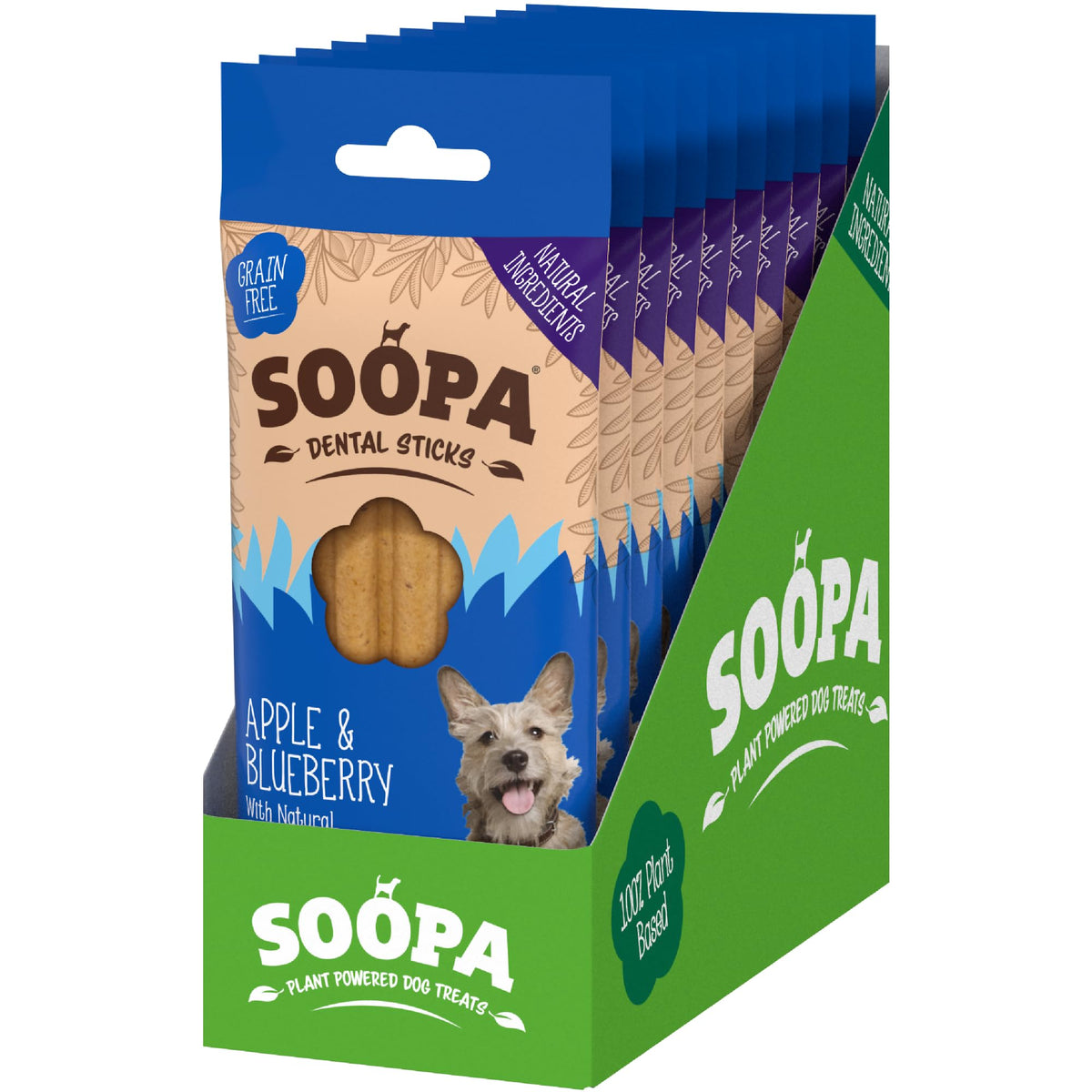 Soopa Carrot & Pumpkin Dog Dental Sticks, Chews to Clean Teeth, 100 g, 1-Pk