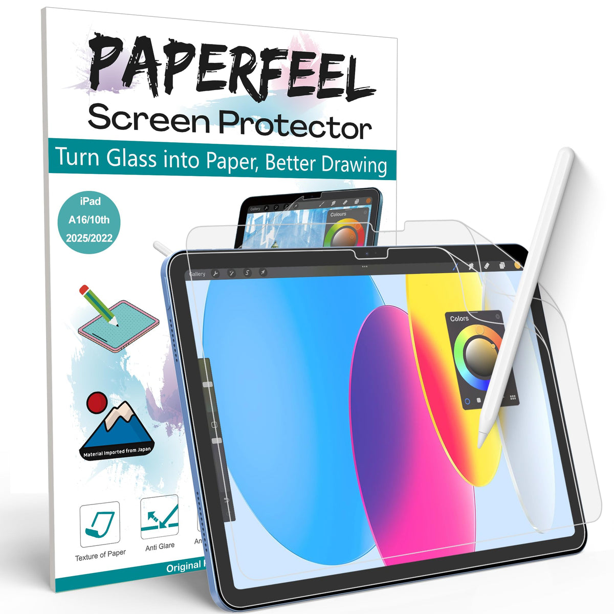 PAPERFEEL 2 Pack Screen Protector for iPad Air 13 Inch M4 M3 M2 2026-2024