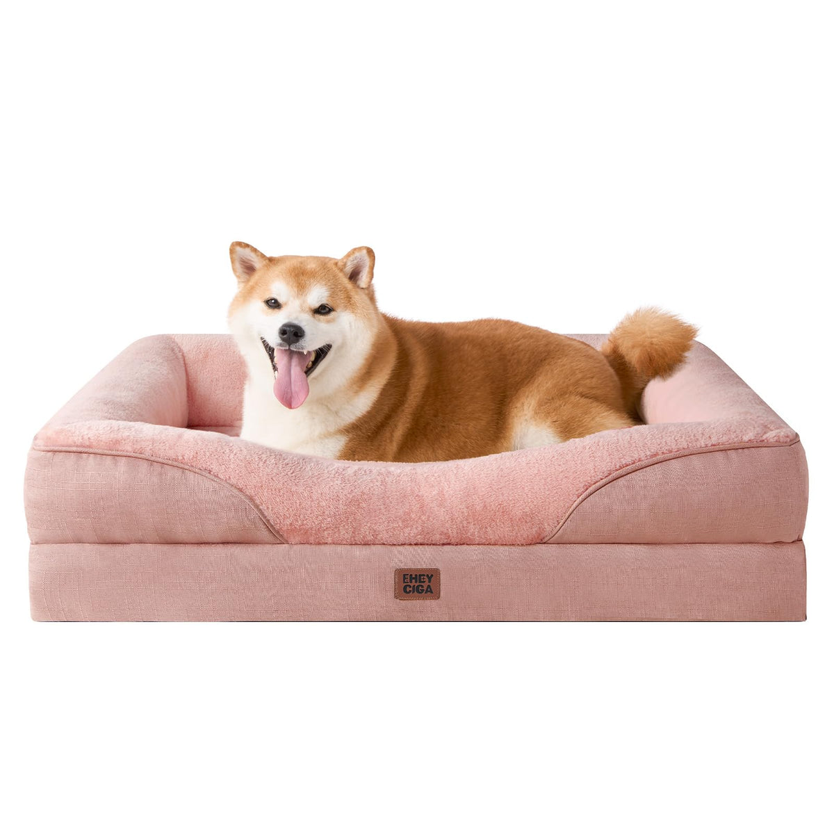 EHEYCIGA Memory Foam Orthopedic Dog Beds Large, 91x68x17cm, Dark Grey