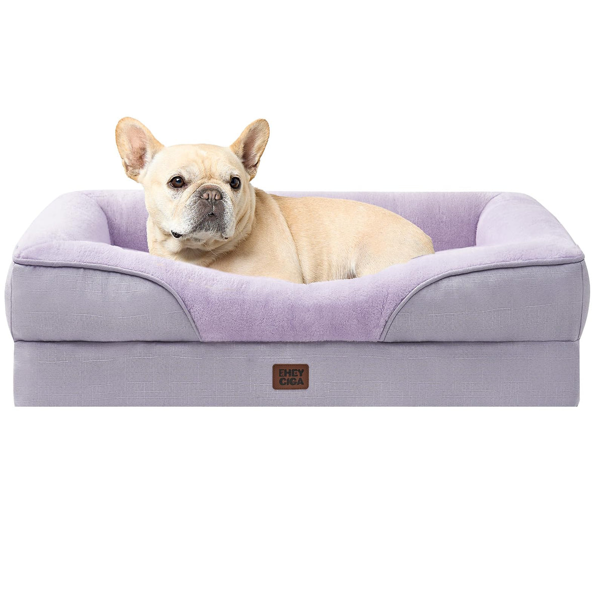 EHEYCIGA Memory Foam Orthopedic Dog Beds Large, 91x68x17cm, Dark Grey