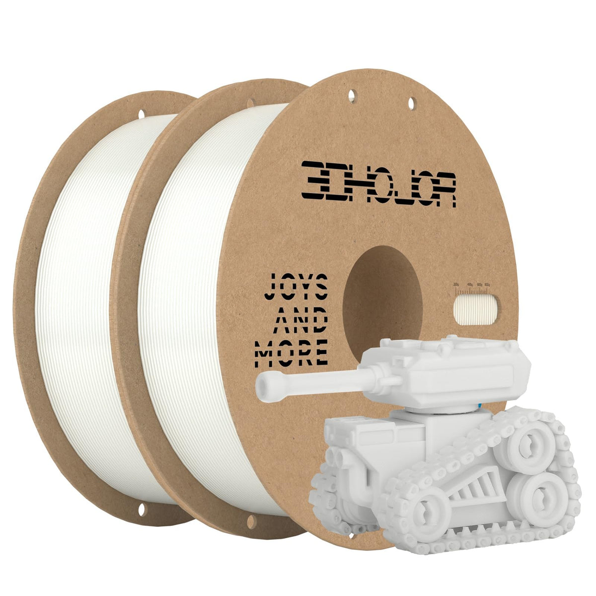 3DHoJor Basic PETG Filament 1.75mm 1kg*2 Bundle for 3D Printers-2Pack Black