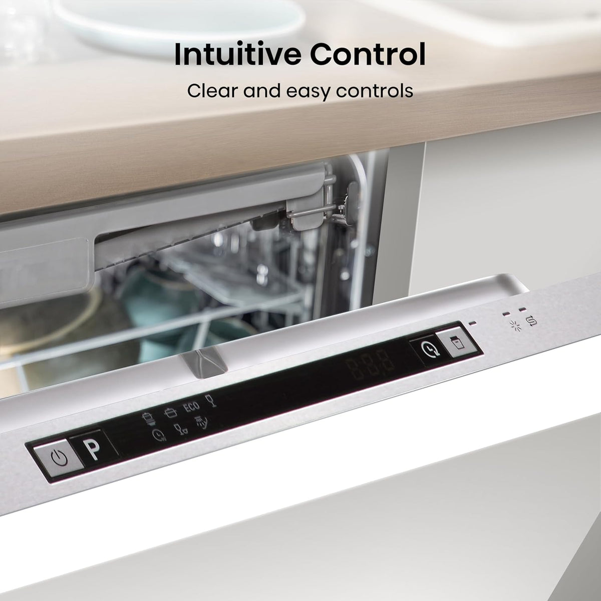 Hisense Fully Integrated Standard Dishwasher - Silver with Fixed Door Fixing Kit HV623D15UK - D Rated