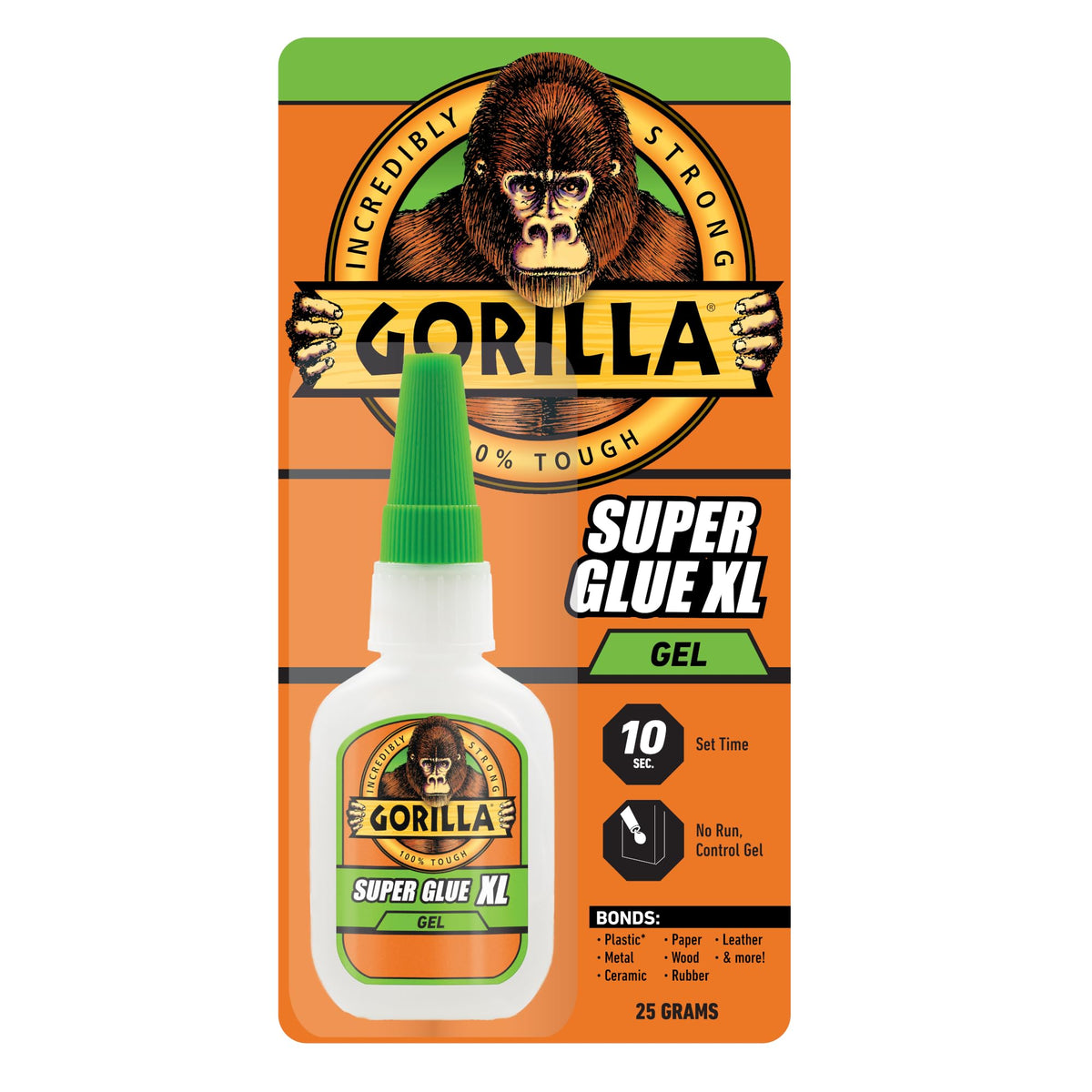 Gorilla Super Glue, 15g – All Purpose, Impact Tough & Fast Setting with Anti-Clog Cap Ideal for Metal, Ceramics, Leather & More