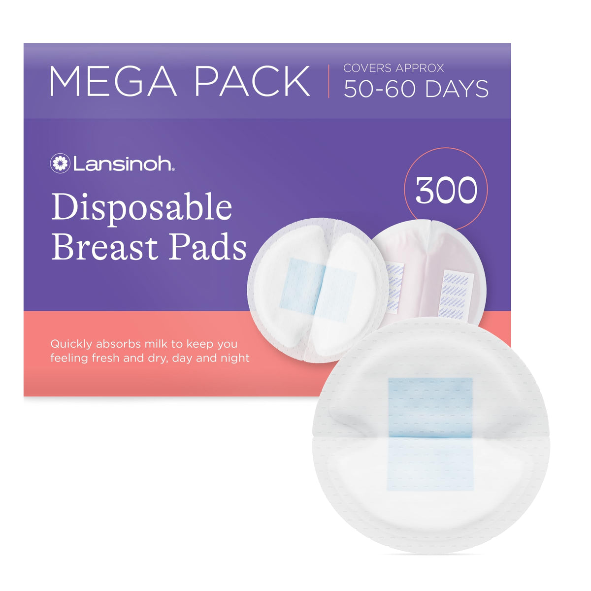 Lansinoh Disposable Breast Pads - Leakproof & Ultra Thin - 100 Pack