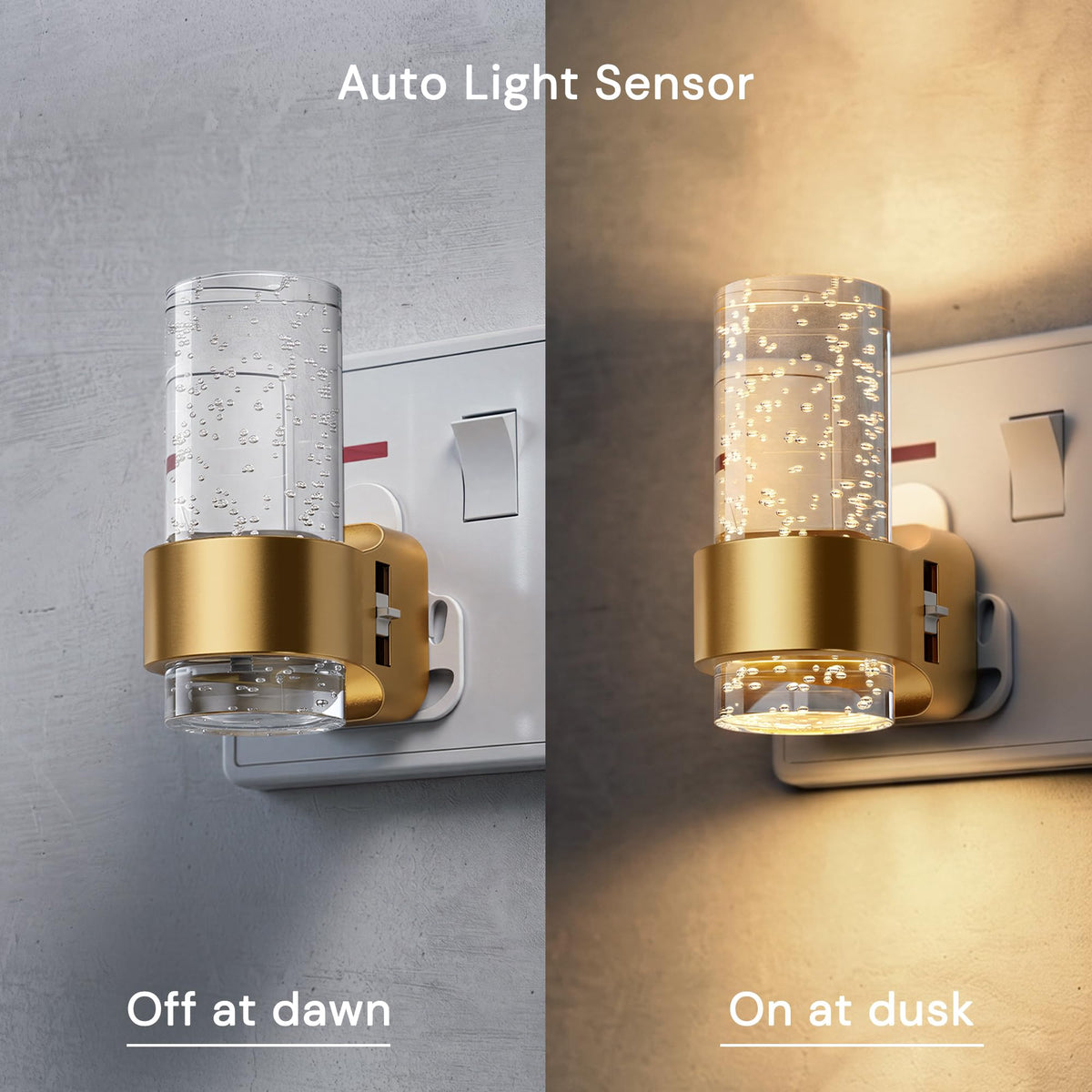 LOHAS-LED Night Light Plug in Wall with Motion Sensor, Dimmable Night Light