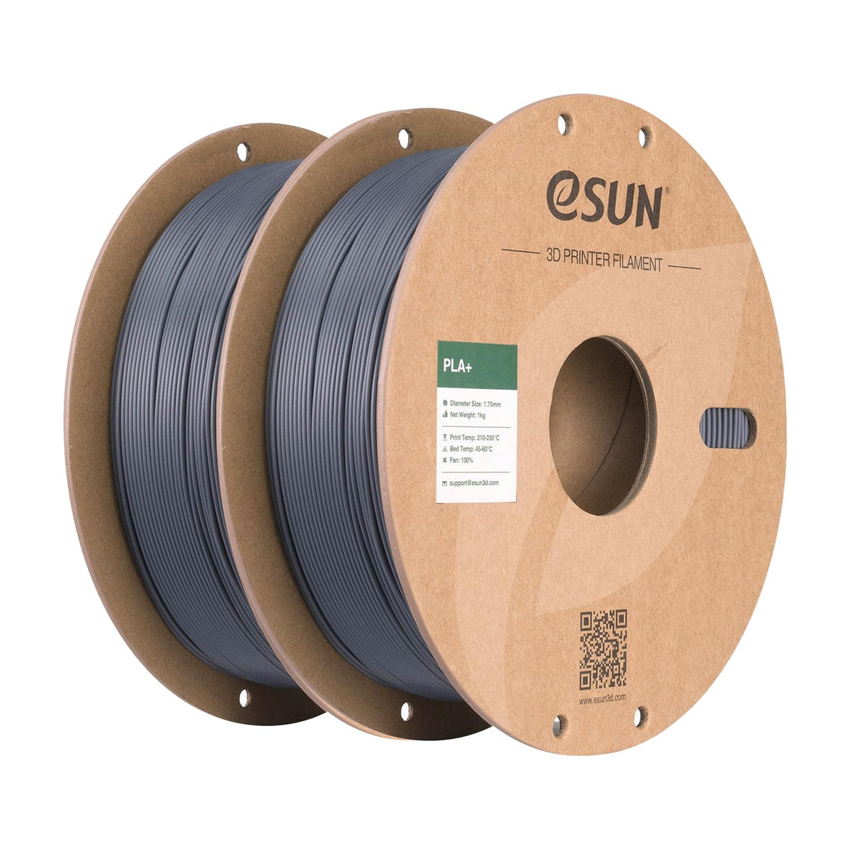 eSUN PLA+ 3D Printing Filament 1KG(2.2lbs), Enhanced Toughness, Cold White