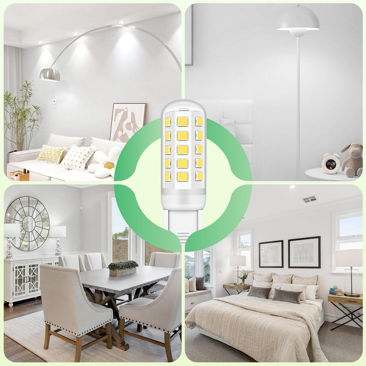 G9 Led Bulbs Warm White 6-Pack, 3W 510 Lm 3000 Kelvin G9 Led Light Blubs, Equivalent to 30-40W Halogen, 220-240V No Flicker Non-Dimmable Energy Saving, for Home Lighting Decor [Energy Class C]