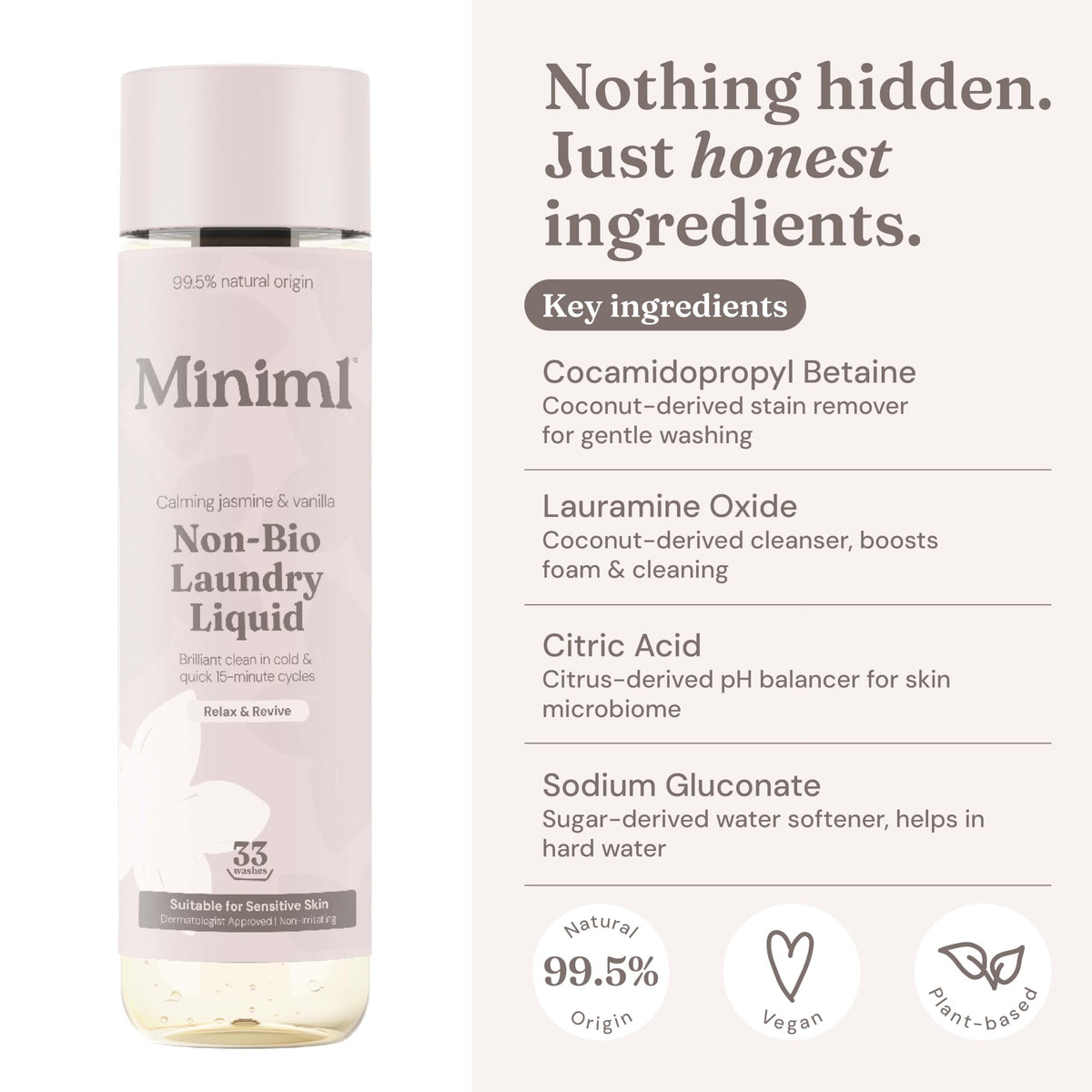 Miniml Eco Laundry Liquid Washing Detergent 5L Refill – Fresh Linen
