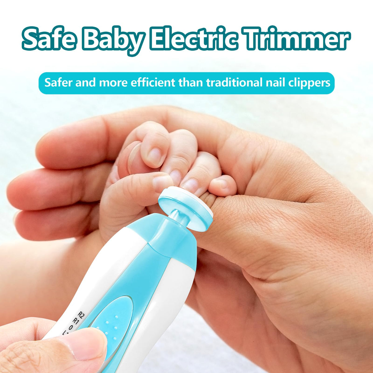 Qunlions life Baby Nail Trimmer Electric, 6 in 1 Rechargeable Baby Nail Clippers Manicure Set Grooming Kit for Toddler Infant or Adults (Pink)