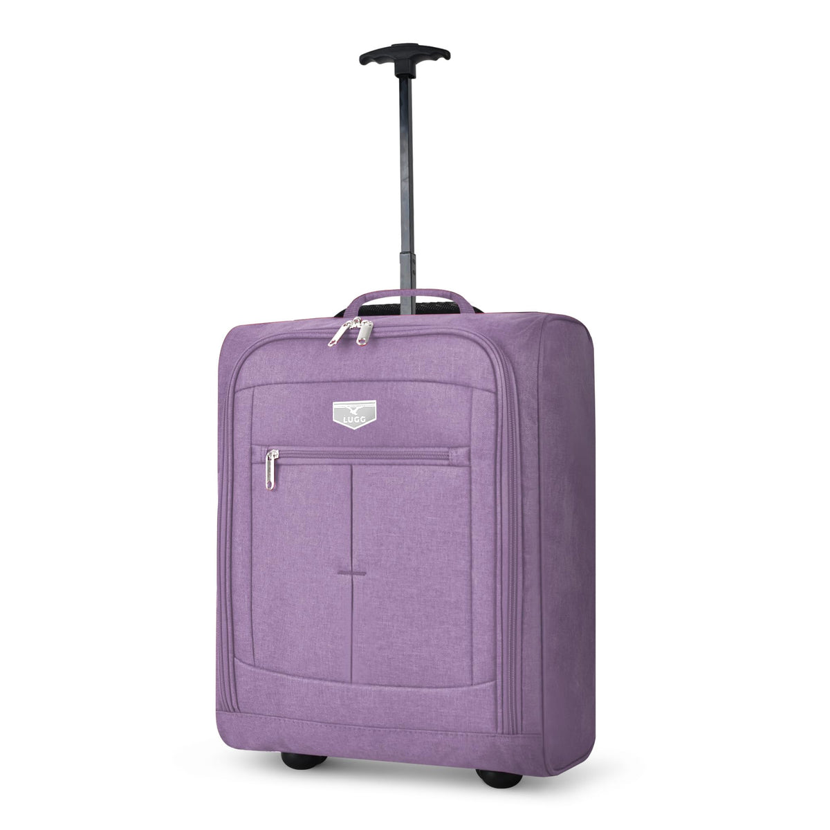 LUGG Lightweight Cabin Luggage, 600D Polyester, Solid Wheels, 45x36x20cm