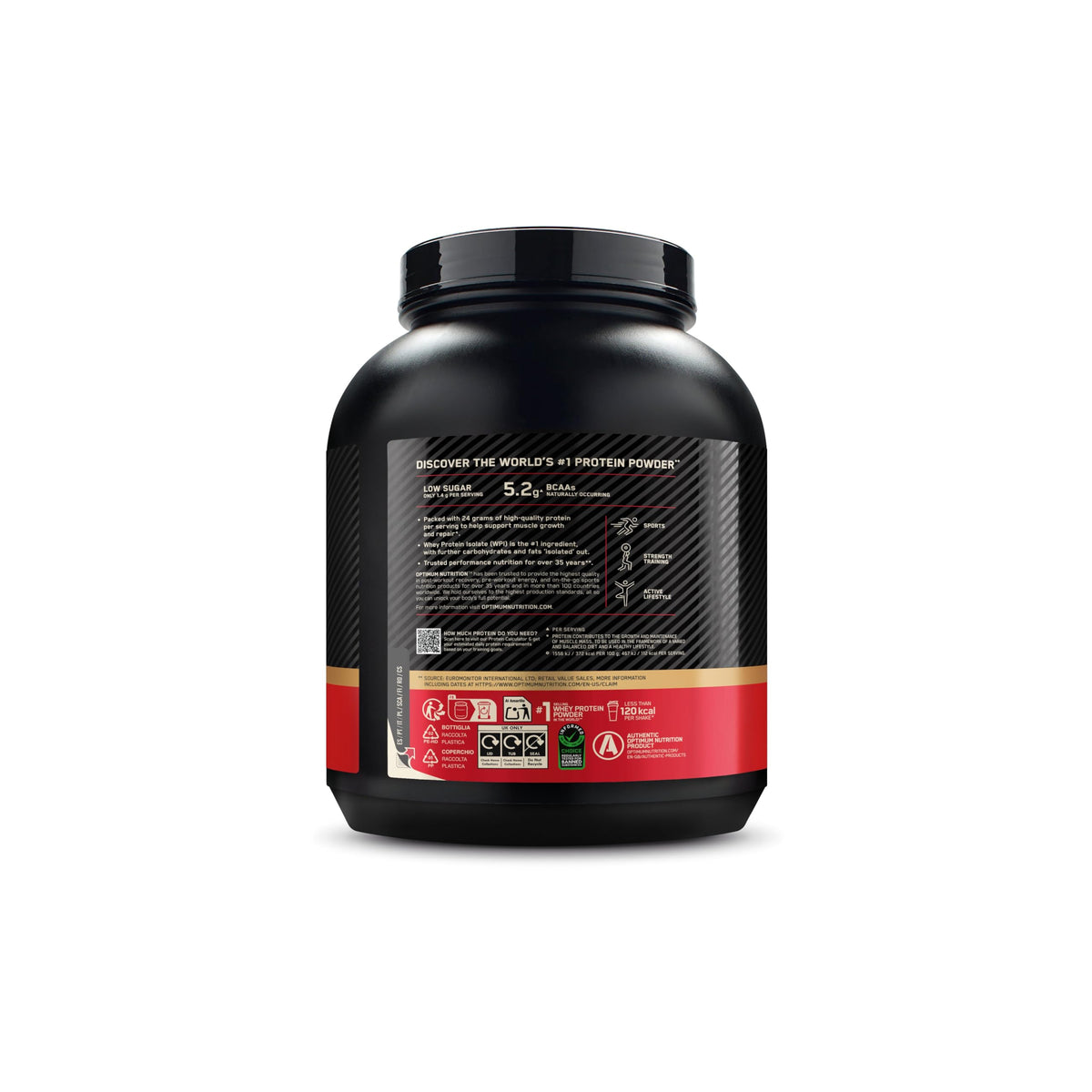 Optimum Nutrition Gold Standard 100% Whey Muscle Building and Recovery Protein Powder With Naturally Occurring Glutamine and BCAA Amino Acids, Double Rich Chocolate Flavour, Pack of 24, 24 x 31g