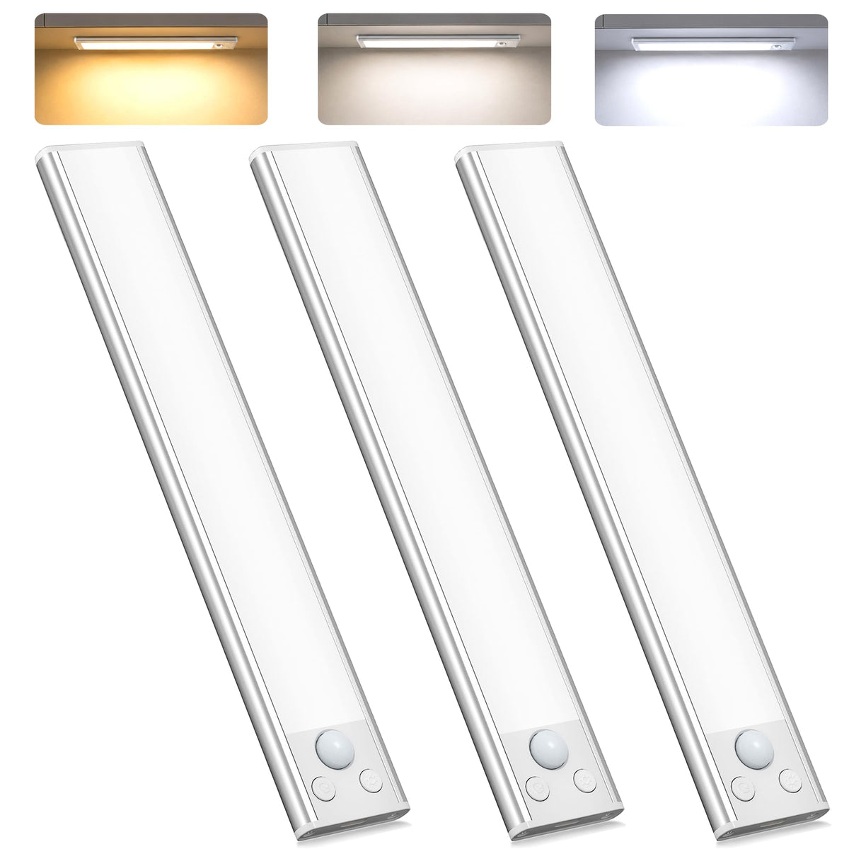 JEKEMORYE Under Cabinet Kitchen Lights Cupboard - LED Motion Sensor Light