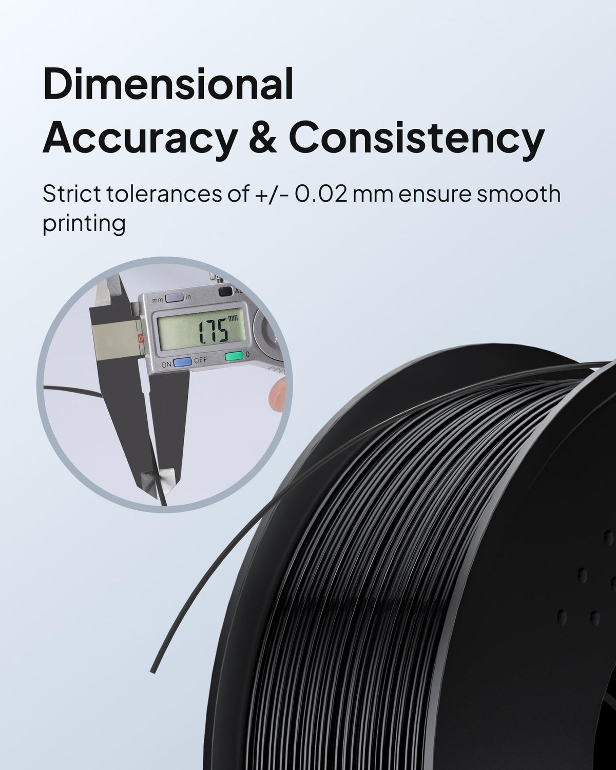 ELEGOO TPU Filament 1.75mm Grey 1KG, 95A Flexible Soft 3D Printing Filament 1KG Spool(2.2lbs) Fits for Most FDM 3D Printers