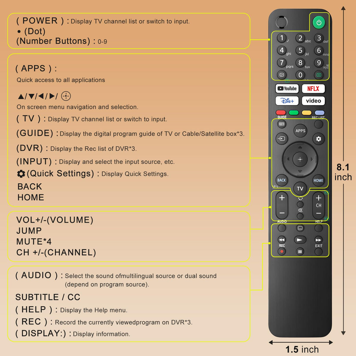 Universal for Samsung TV Remote Replacement