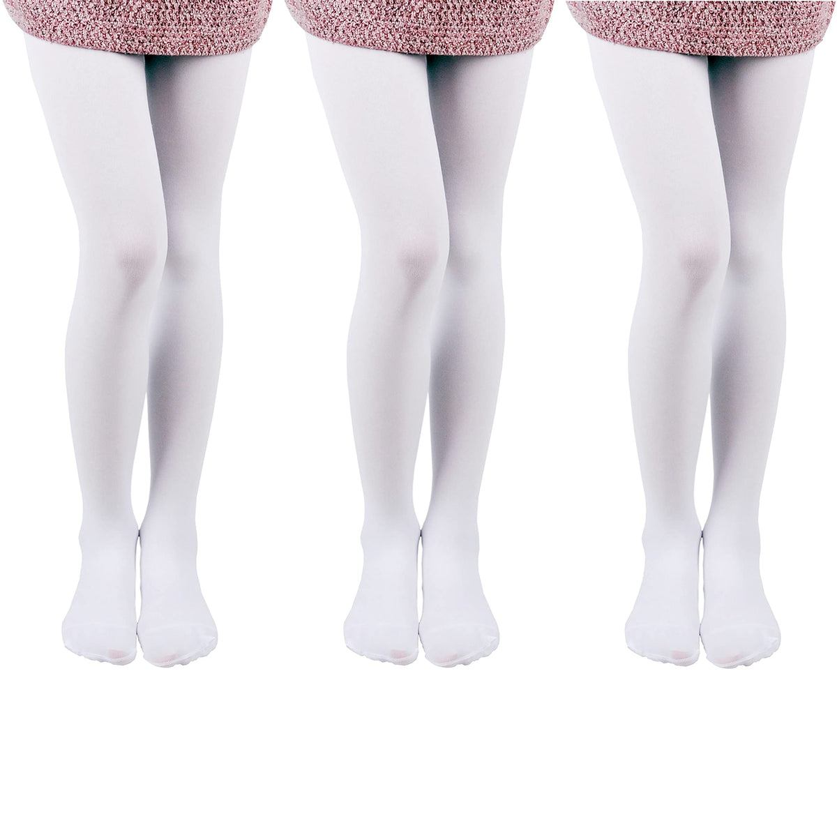 EVERSWE 3-Pack Girls Microfiber Tights Multiple Colors