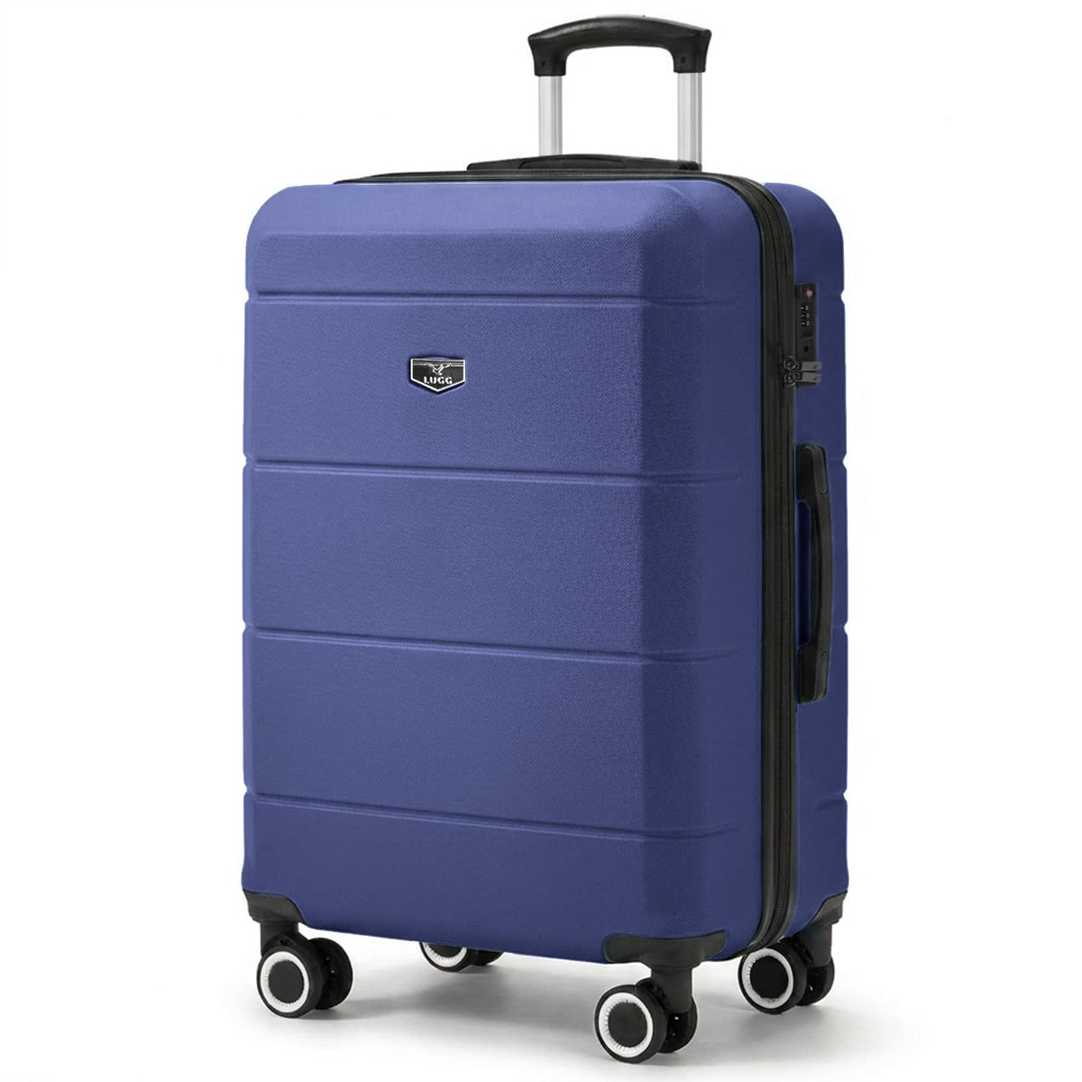 LUGG Jetset 40cm Suitcase 40x30x20cm, Ryanair Compatible Underseat Size, Hard Shell ABS, Spinner with Removable Wheels, Lightweight Travel Luggage, 1 Year Warranty