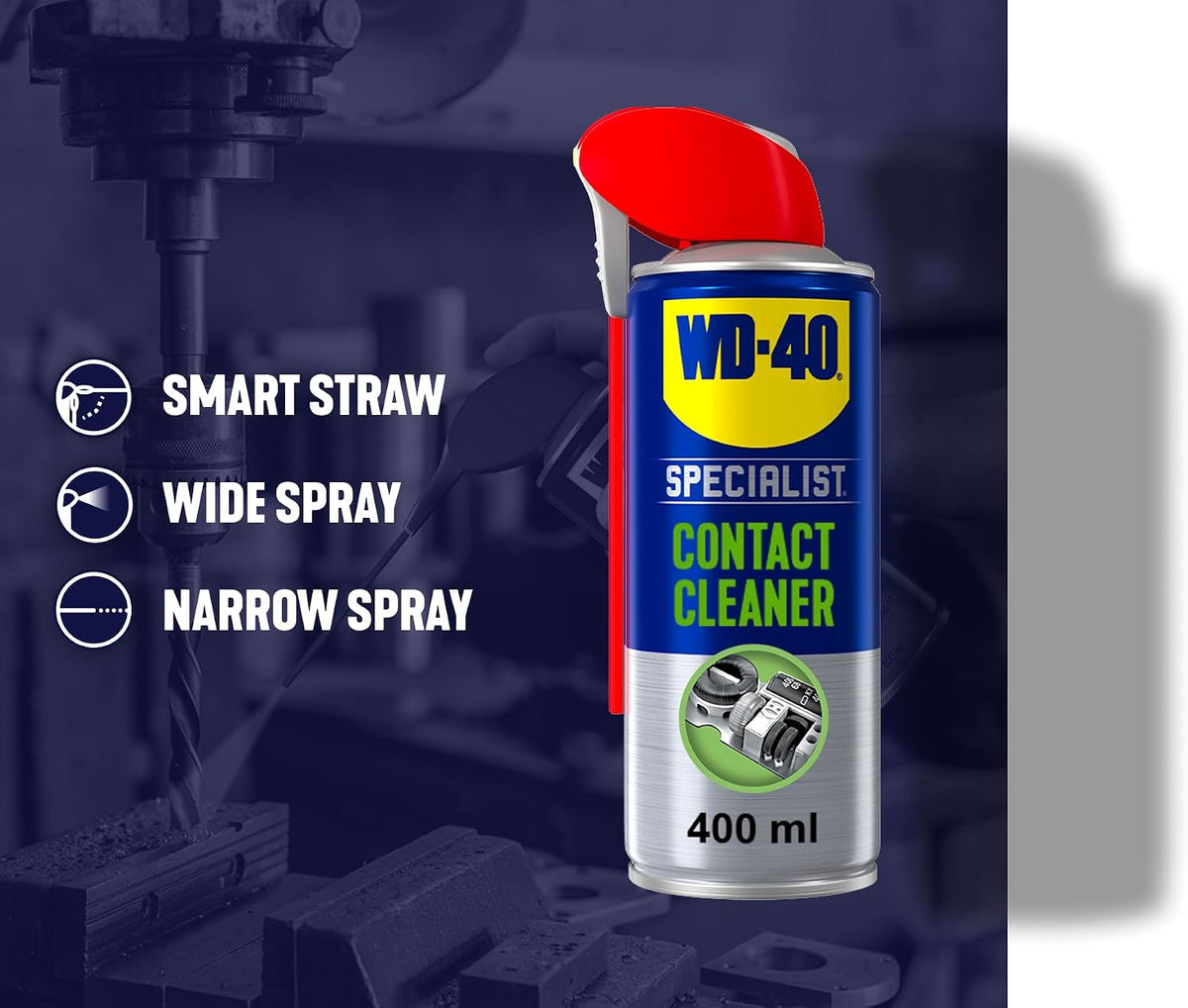 WD-40 Specialist Electrical Contact Cleaner Spray, Residue-Free - 400ml