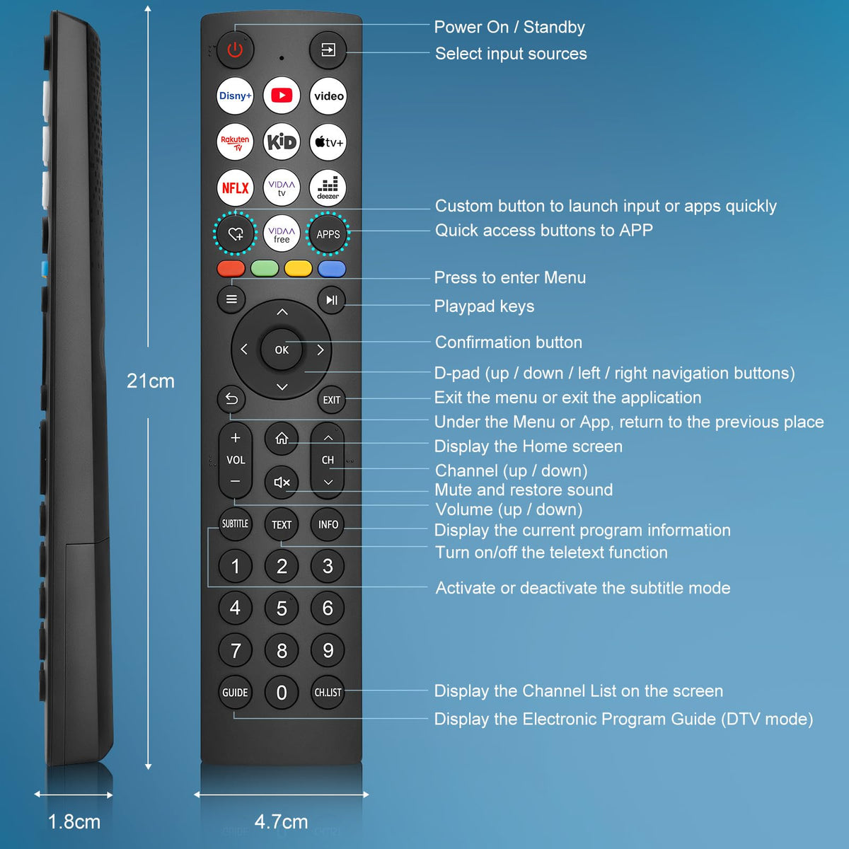 Universal-for-Samsung-Smart-TV-Remote, for Samsung Curved Qled Frame 4K TV