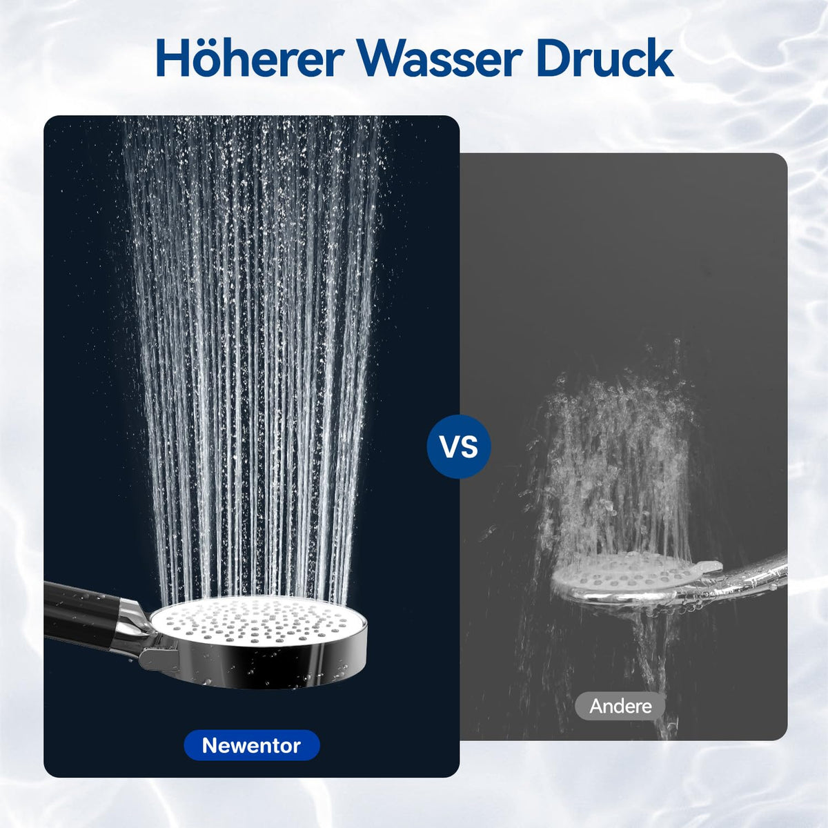 High Pressure Shower Head, Power Shower Head with 6 Modes