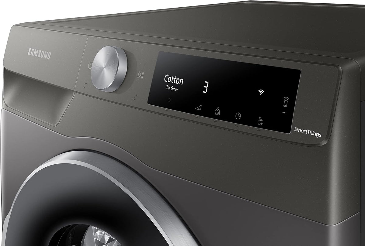 Samsung Series 6 DV90T6240LN/S1 with OptimalDry™, Freestanding Heat Pump Tumble Dryer, 9 kg, Graphite, A+++ Rated