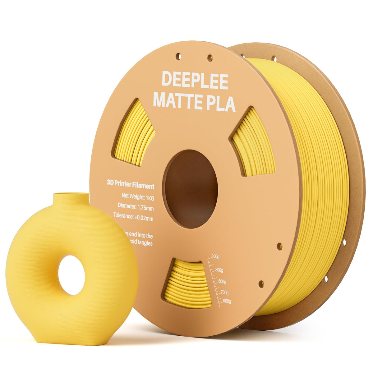 DEEPLEE Matte PLA Filament 1.75mm Matte White 1kg
