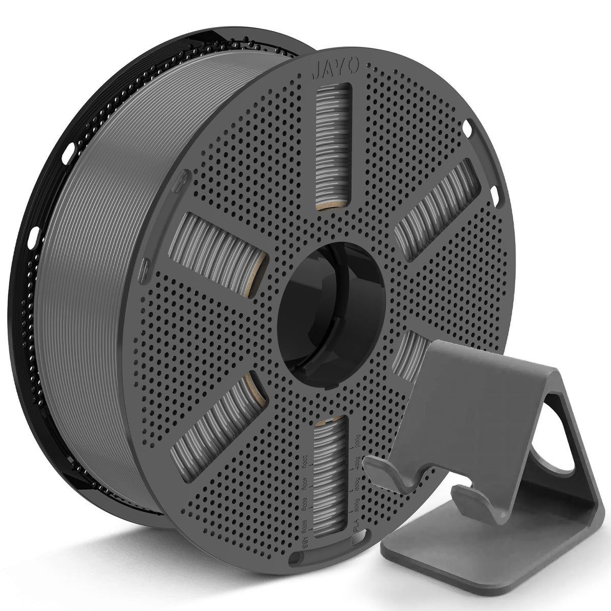 JAYO PLA 3D Printer Filament 1.1KG Black, PLA Filament 1.75mm, Dimensional Accuracy +/- 0.02mm, Neatly Wound Filament, Fits Most FDM Printer.