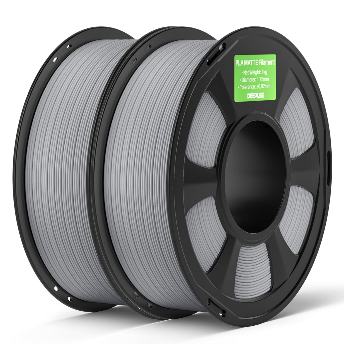 DEEPLEE Matte PLA Filament 1.75mm Matte Black 1kg(Plastic Spool)
