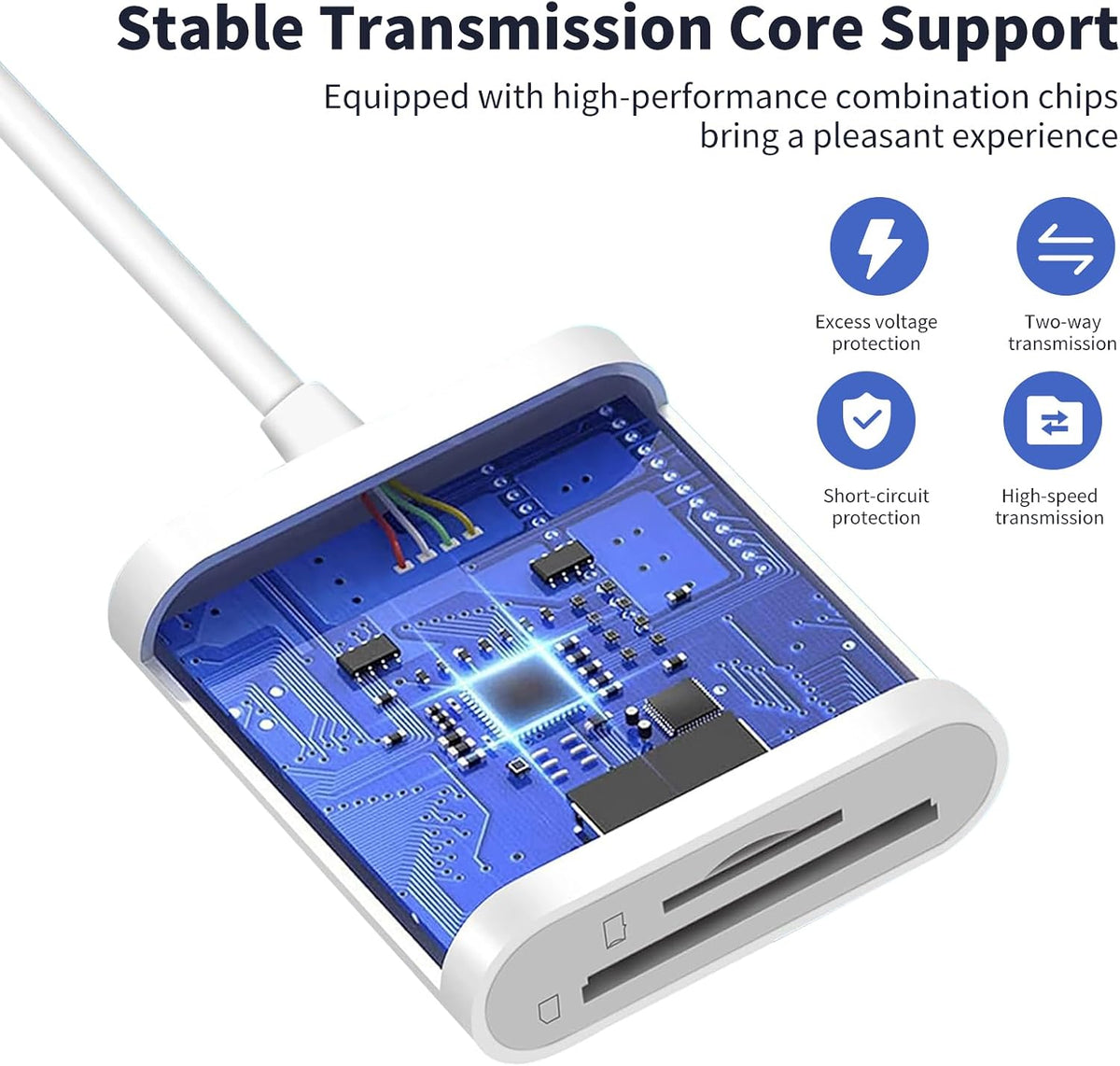 La Brodée USB C SD Card Reader for iPhone, Dual Slot Memory Card Reader